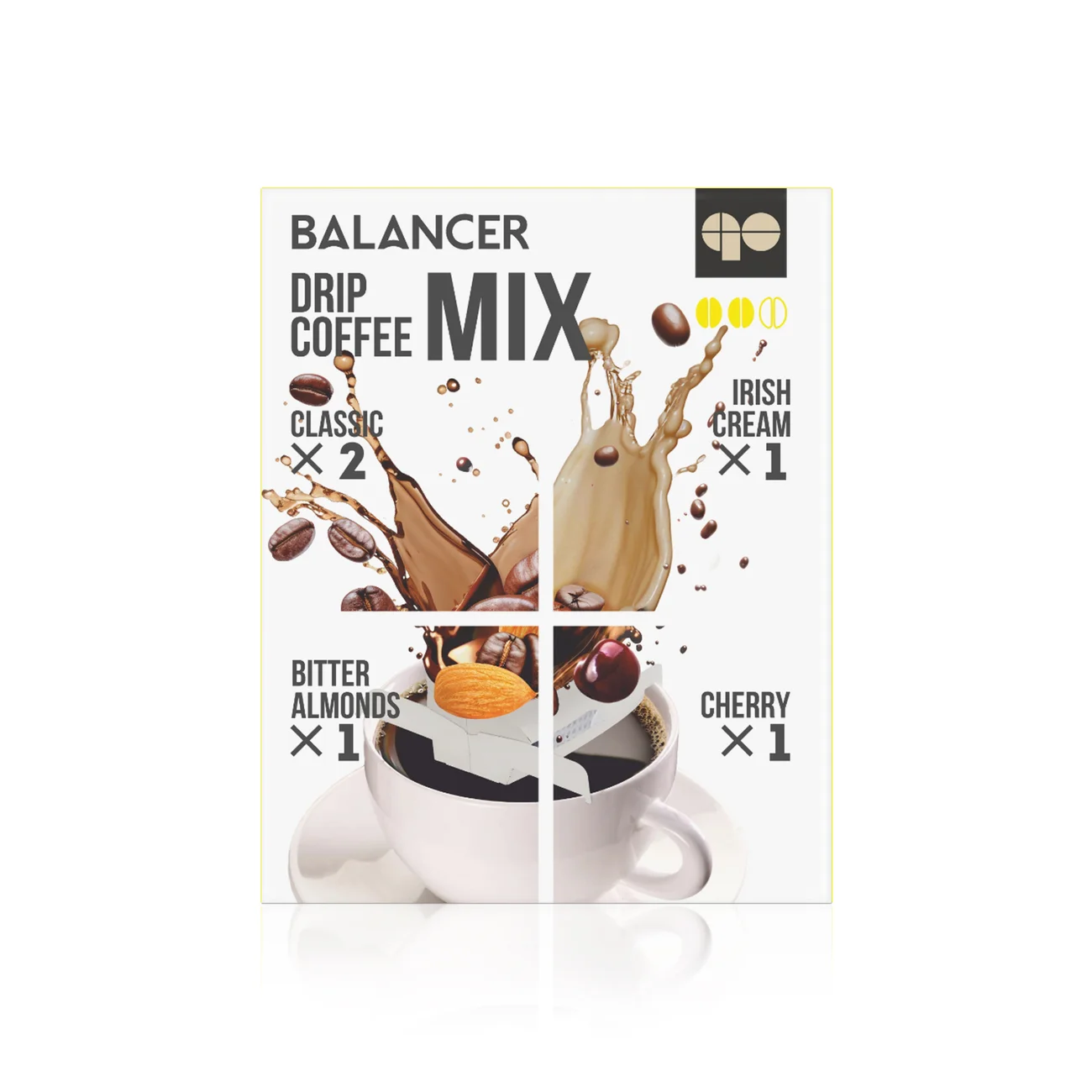 Свежеобжаренный натуральный молотый кофе BALANCER «Микс вкусов», 5 дрип-пакетов