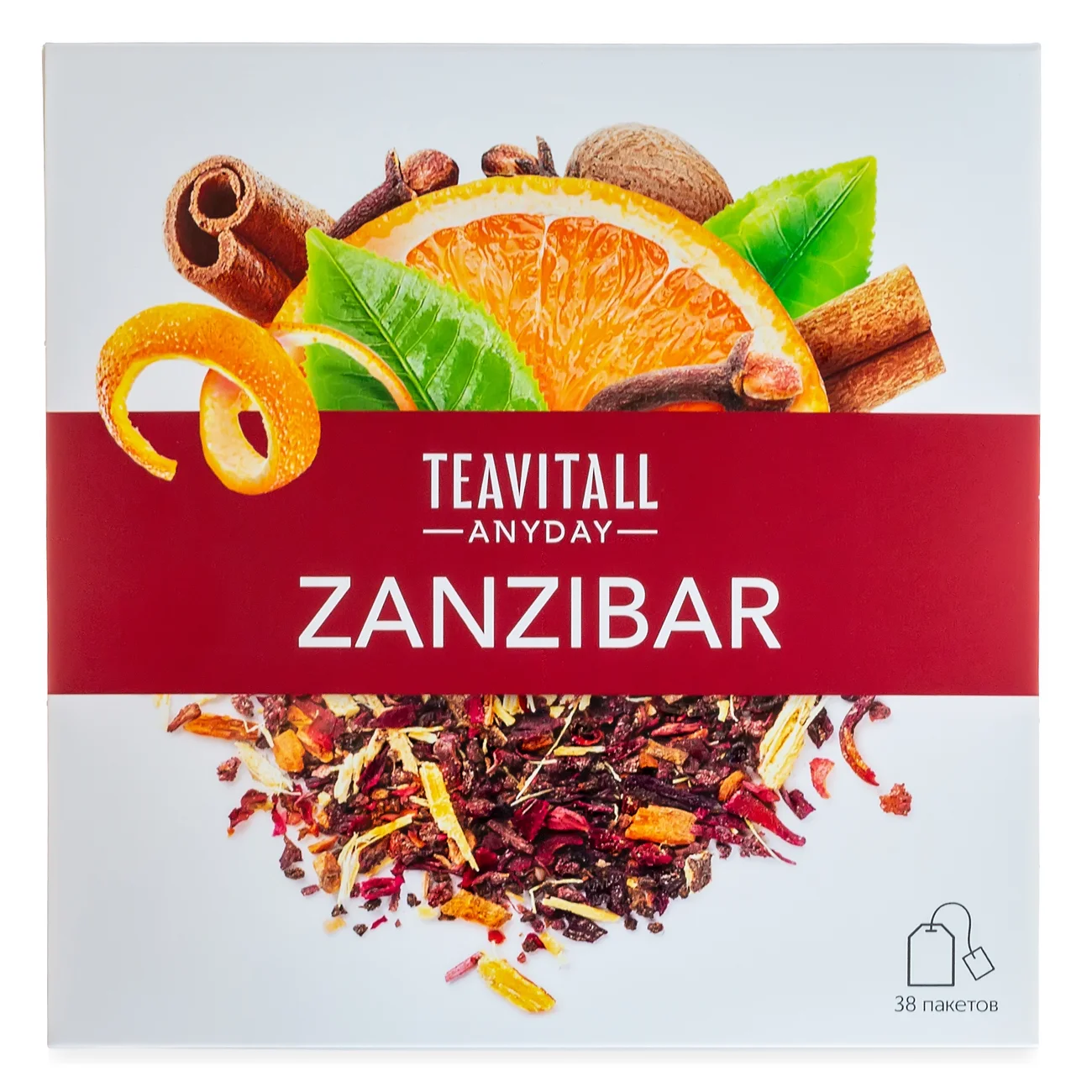 Чайный напиток TeaVitall Anyday «Zanzibar», 38 фильтр-пакетов