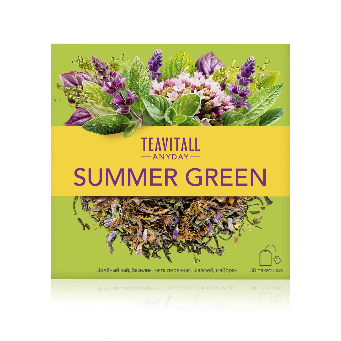 Чайный напиток Teavitall Anyday «Summer Green», 38 фильтр-пакетов