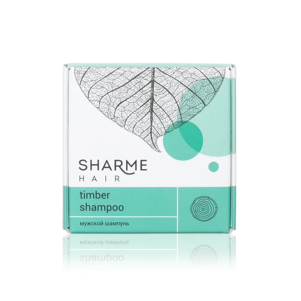 Натуральный твердый шампунь Sharme Hair Timber с древесным ароматом для мужчин, 50 г