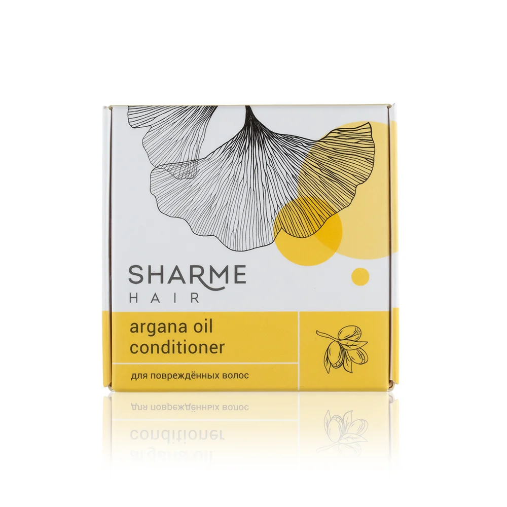 Натуральный твердый кондиционер Sharme Hair Argana Oil с аргановым маслом для поврежденных волос, 45 г