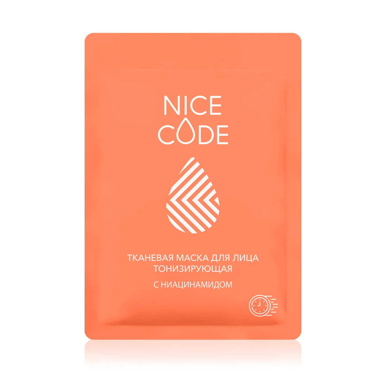 Тканевая маска для лица тонизирующая с ниацинамидом NICE CODE, 24 мл