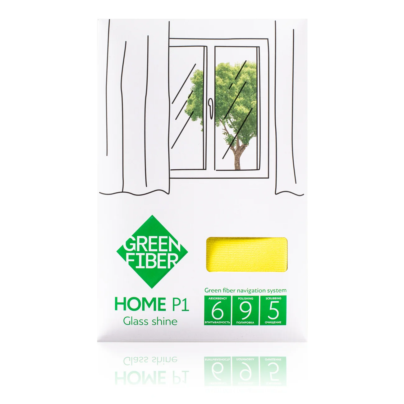 Файбер для стекла Green Fiber HOME P1, желтый