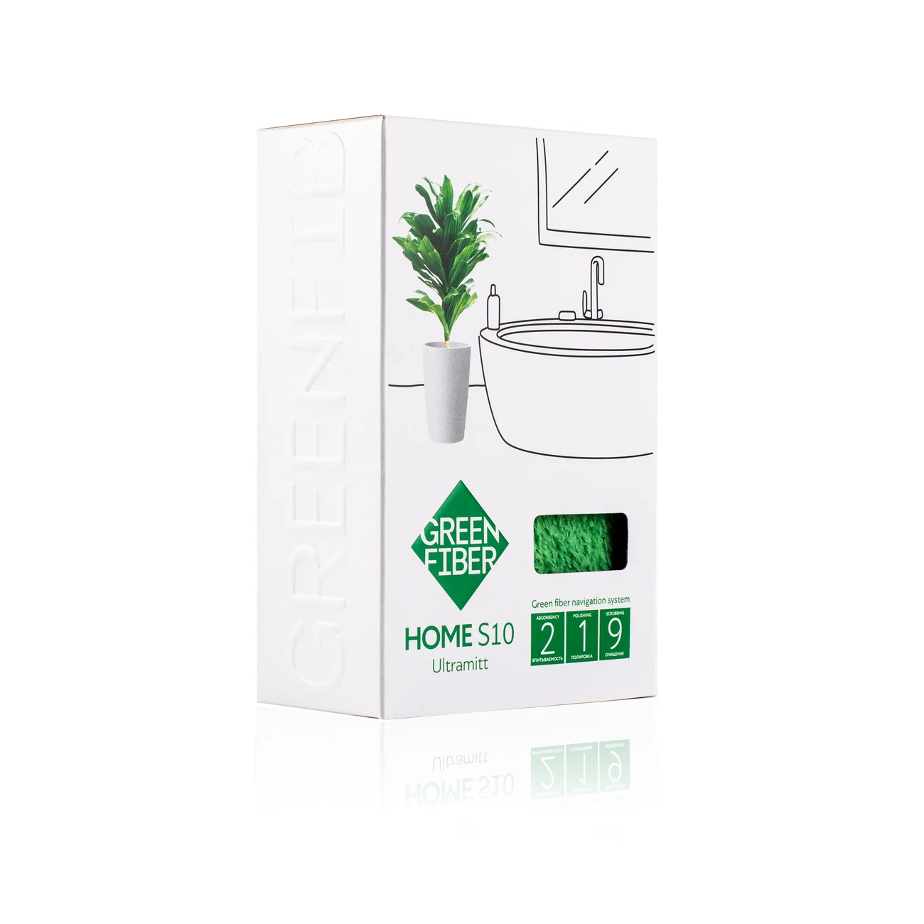 Варежка Инволвер Green Fiber HOME S10, зеленая