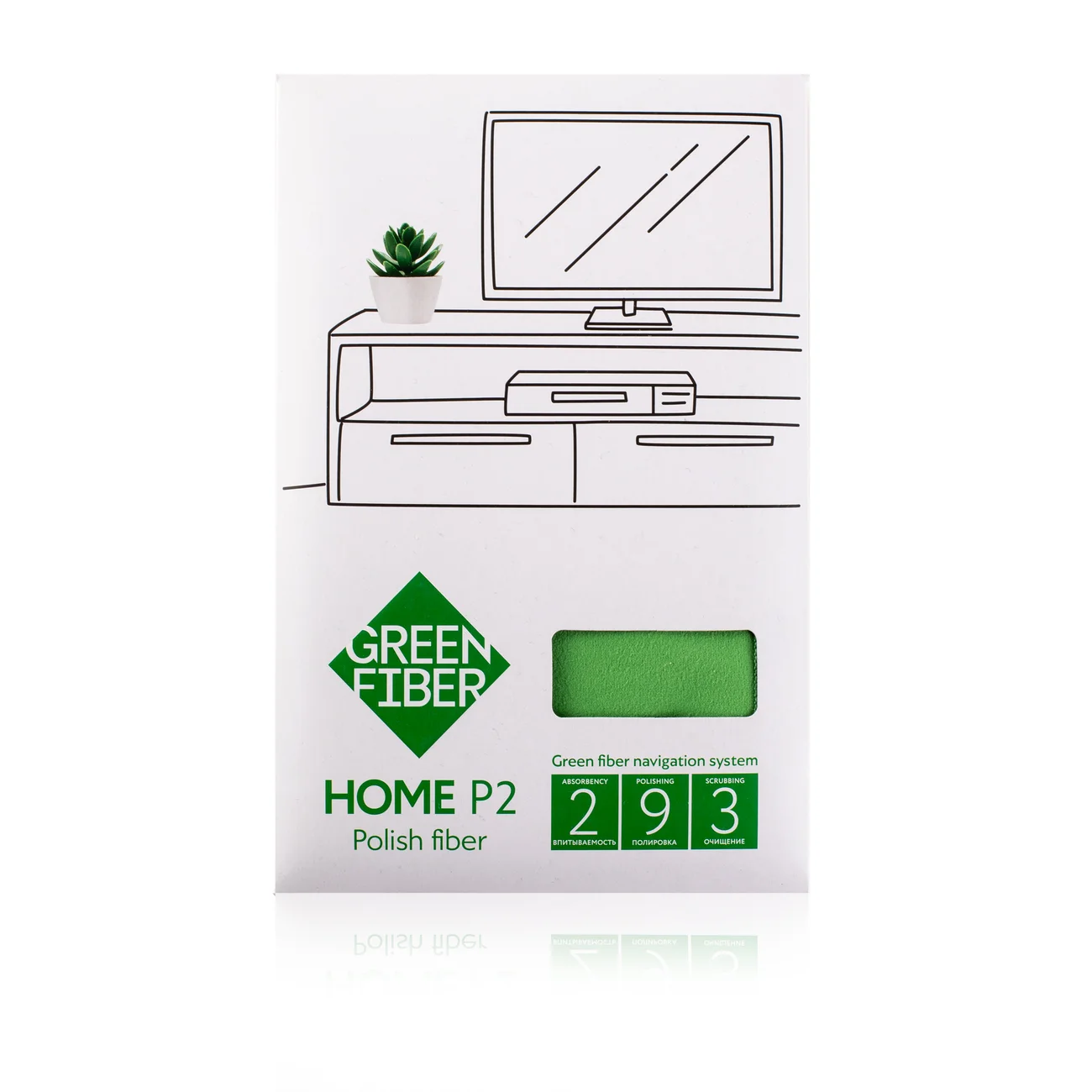 Файбер полирующий Green Fiber HOME P2, зеленый