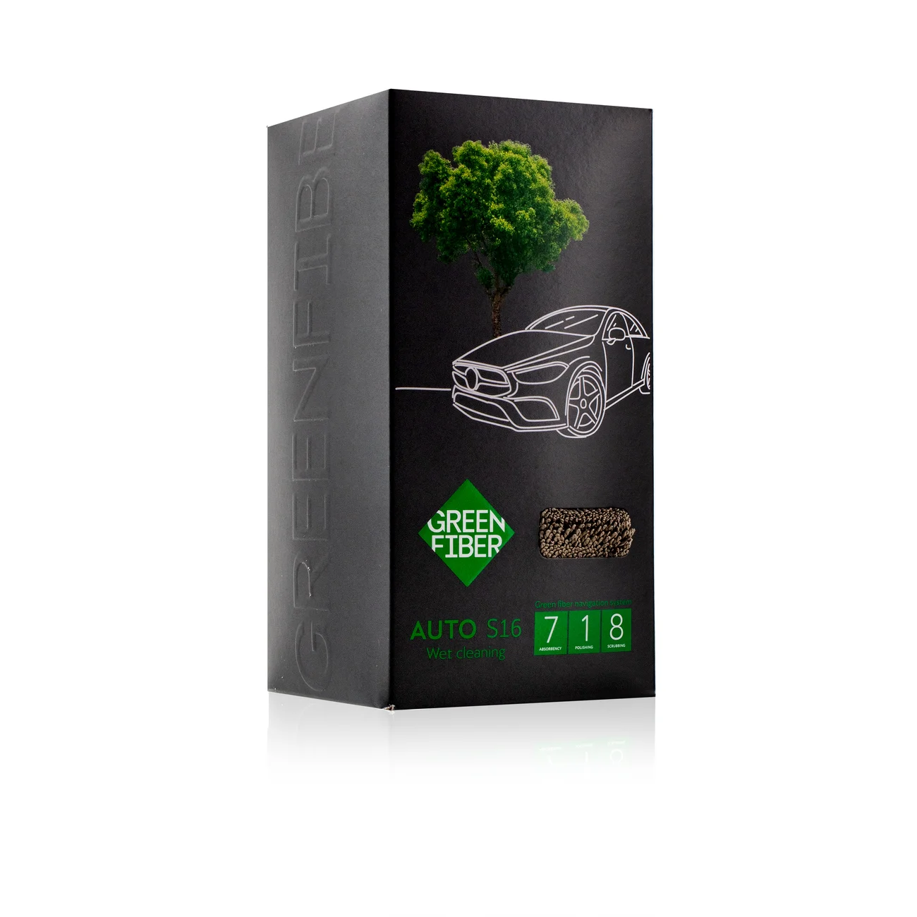 Автополотенце для влажной уборки Green Fiber AUTO S16, серое
