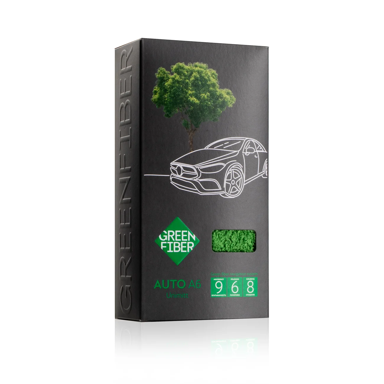 Варежка универсальная Green Fiber AUTO A6, серо-зеленая