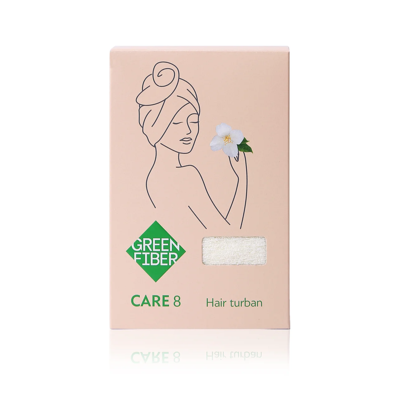 Тюрбан для волос Green Fiber CARE 8, молочный