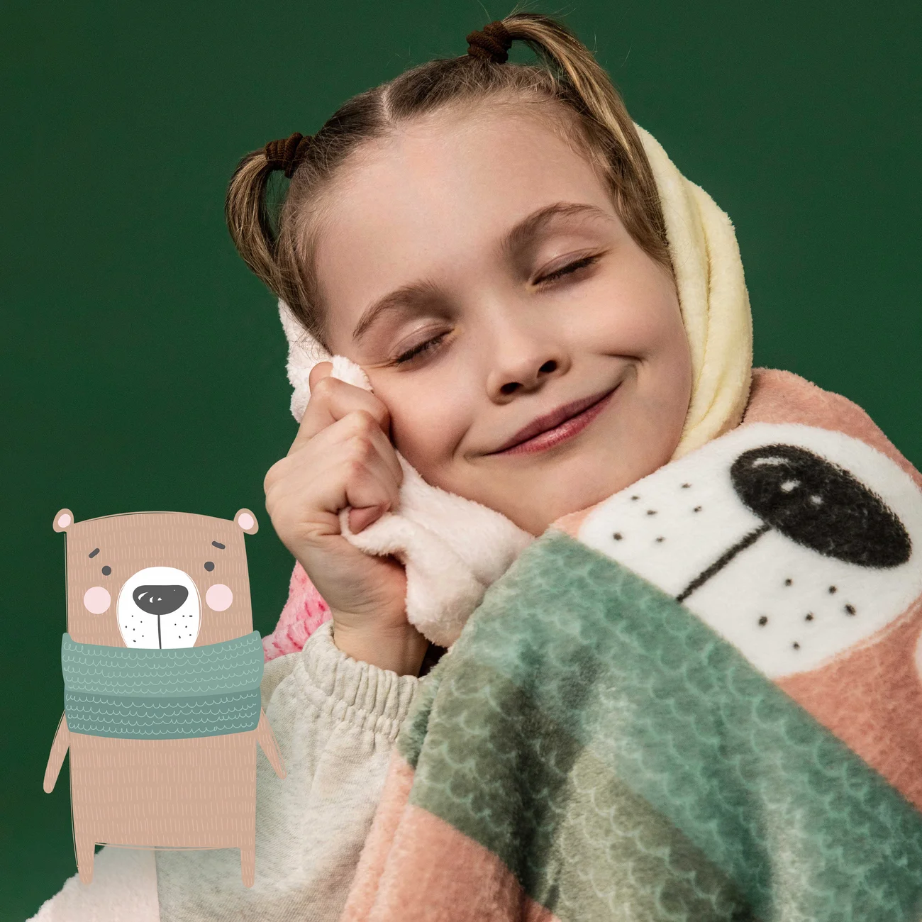 Детский плед Green Fiber & Totty