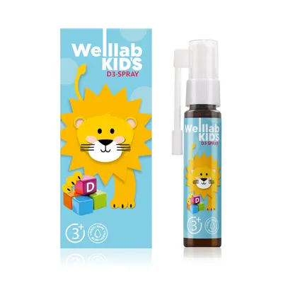 Спрей с витамином D3 WELLLAB KIDS VITAMIN D3, 23,8 мл