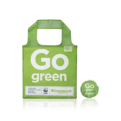 Eco Shopper compact sac-shopping avec une pochette fabriqué à partir de plastique océanique recyclé, 42 x 42 cm
