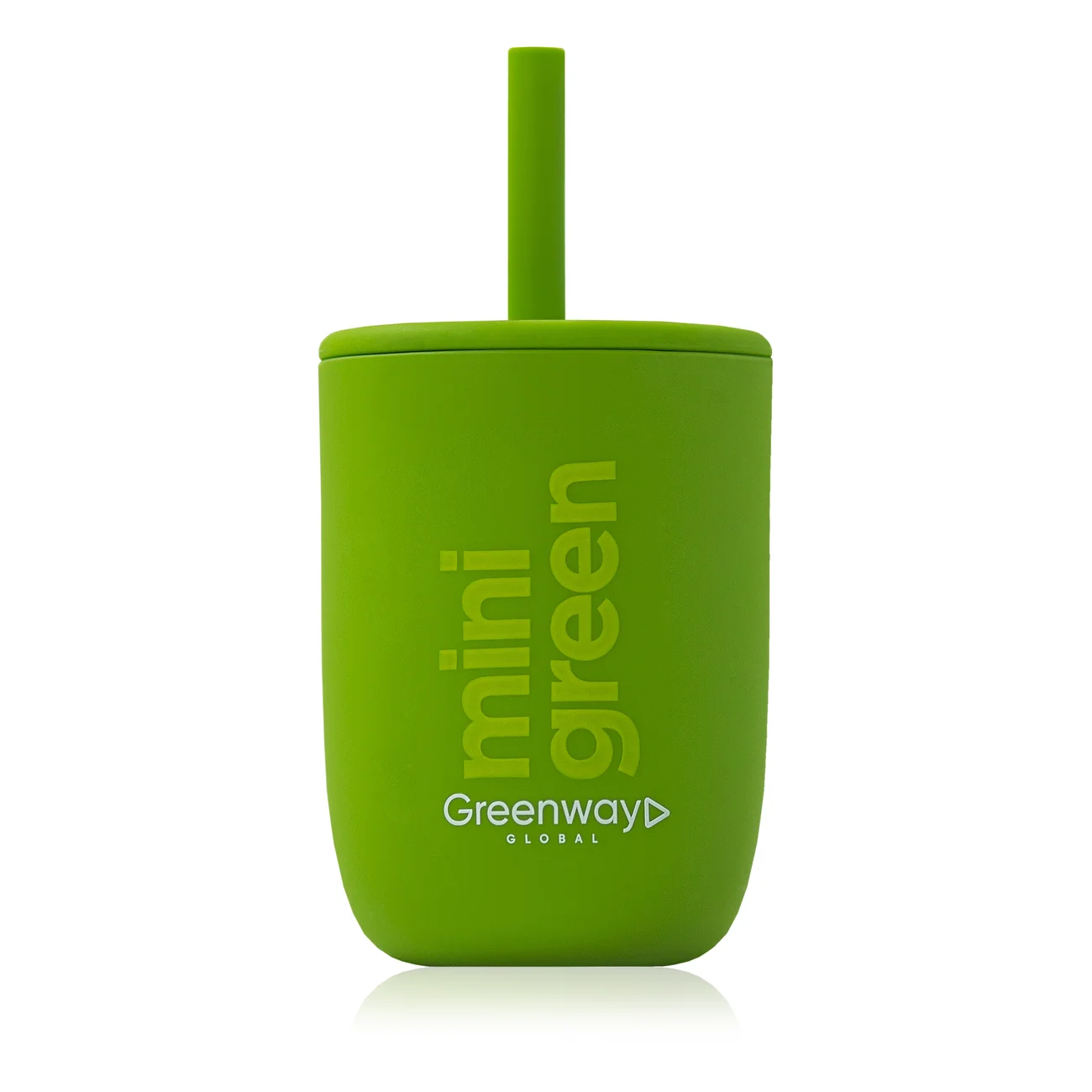 Детский стакан с трубочкой mini green, 300 мл