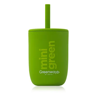 Детский стакан с трубочкой mini green, 300 мл