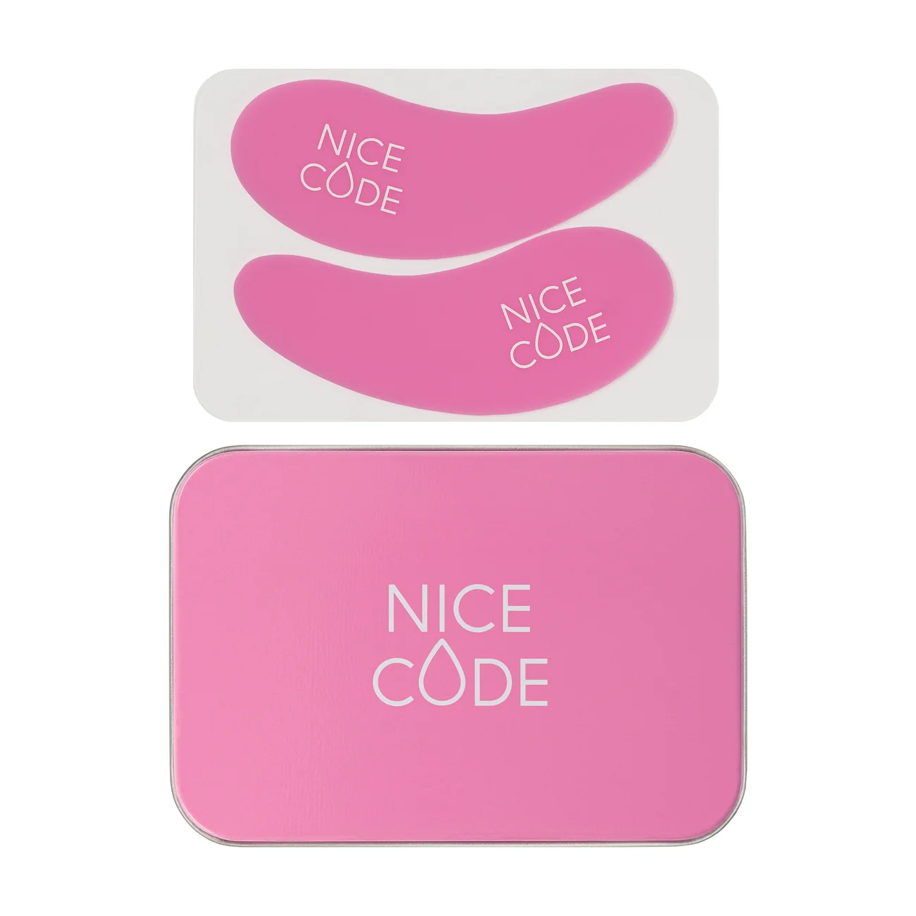 Многоразовые патчи для глаз Nice Code, розовые, в футляре, 2 шт.