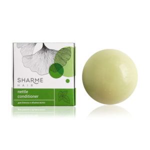 Натуральный твердый кондиционер Sharme Hair Nettle с экстрактом крапивы для блеска и объёма волос, 45 г